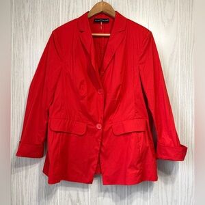 Luisa Cerano Red Tailored Blazer Jacket Size US 14